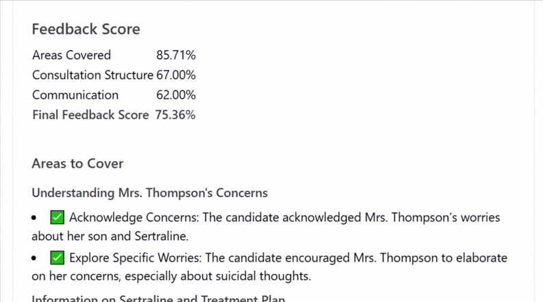 Feedback Sample